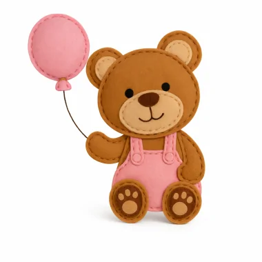 Un ours en peluche tissu feutre à empailler