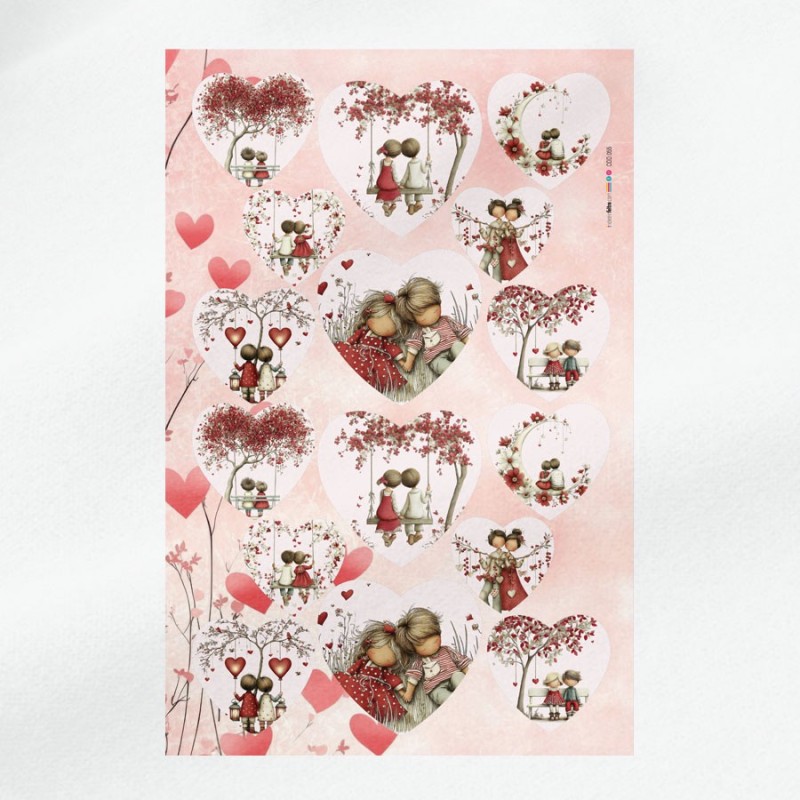 Cuori in pannolenci da 10, 12 e 16 cm - ragazzi e cuori - cod.055 - kit san valentino|IDEEINFELTRO.COM