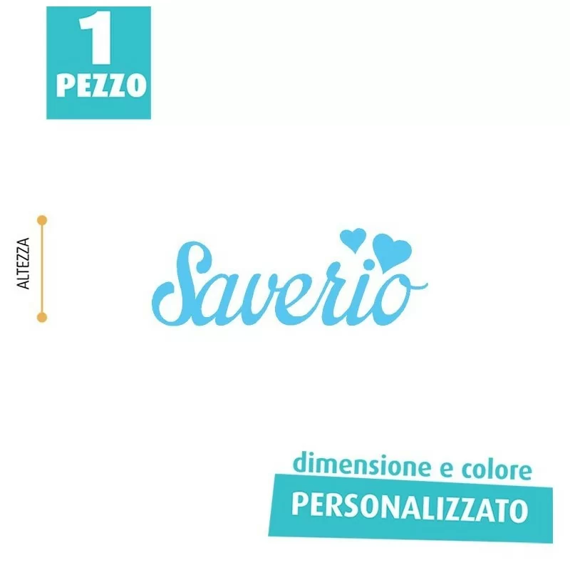 Personalized felt Name - Saverio | Idee in Feltro®