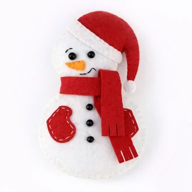 Bonhomme de neige en tissu feutrine à farcir