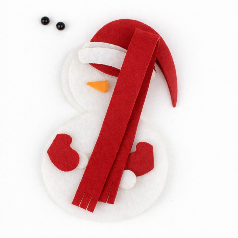 Bonhomme de neige en tissu feutrine à farcir