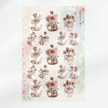 Cuadro de pascua en fieltro fino modelo 122 - bailarina de pascua 2