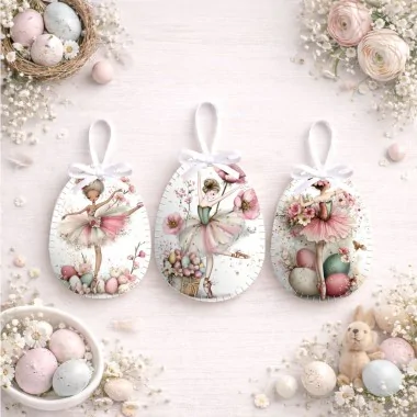Cuadro de pascua en fieltro fino modelo 122 - bailarina de pascua