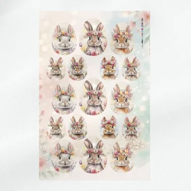 Pannello pasqua in pannolenci modello 134 - conigli pasquali 2