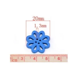 40 Bottoni misti in legno - fiore 8 petali|IDEEINFELTRO.COM