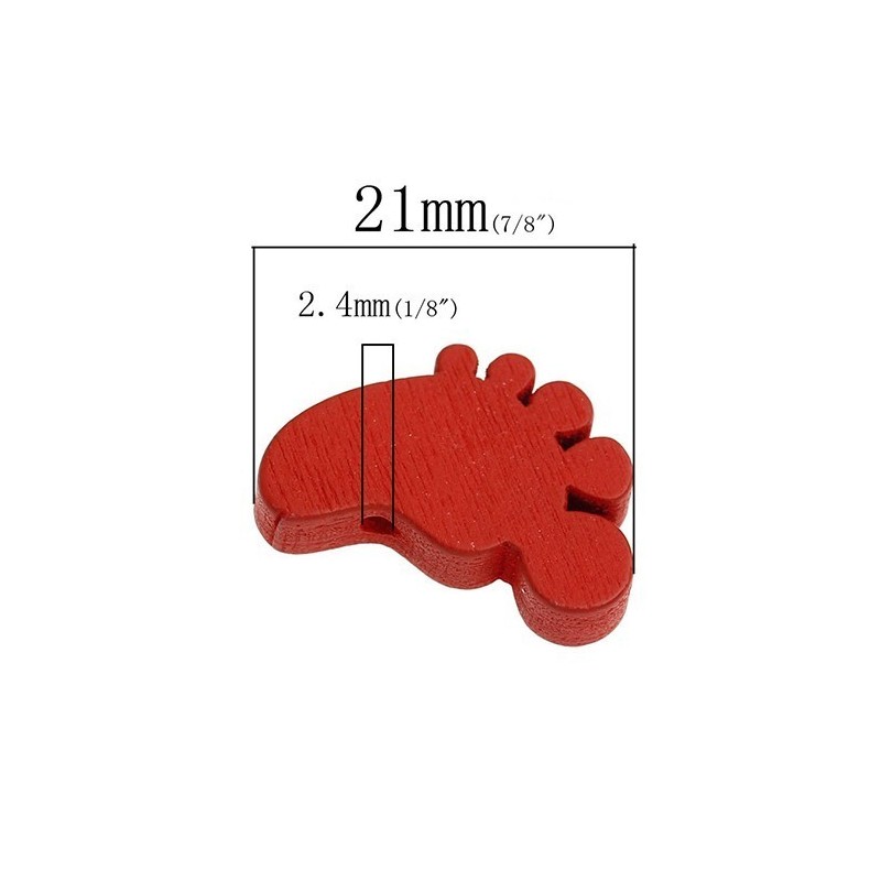 40 BOUTONS EN BOIS - PIED-DE-BICHE