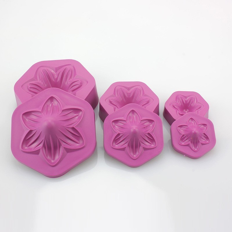 Set da 3 stampi per gomma crepla - giglio|IDEEINFELTRO.COM