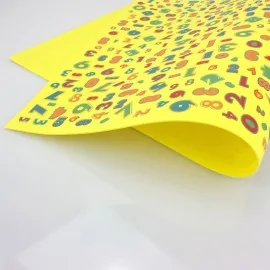 EVA FOAM PRINTED NUMBERS 40 X 60 CM - YELLOW
