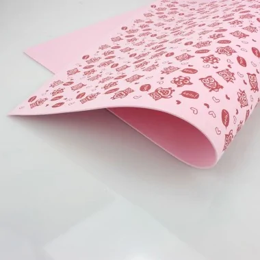 OWLS PRINTEDEVA FOAM 40 X 60 CM - BABY PINK