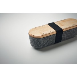 Astuccio in feltro rpet - con stampa personalizzata 1 colore|IDEEINFELTRO.COM