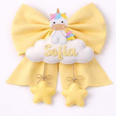 Kit d’arc de naissance en feutrine à assembler - licorne