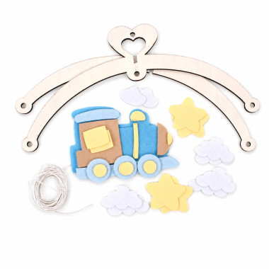Kit de carrousel pour feutrine berceau à assembler - Trenino boy 2