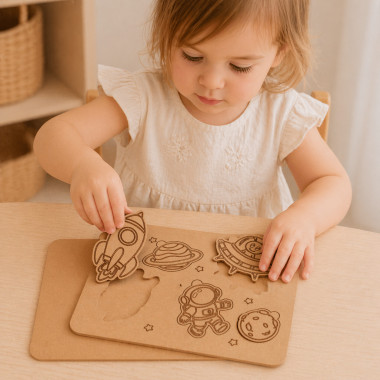 Educational puzzle in felt – astronaut 2
