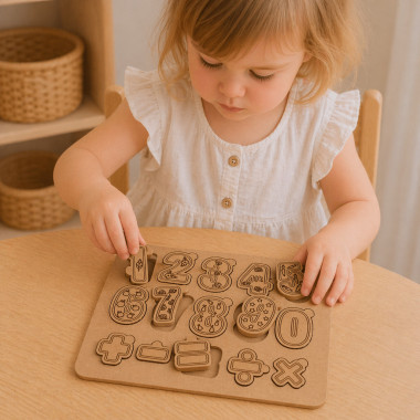 Puzzle didattico in feltro – numeri 2