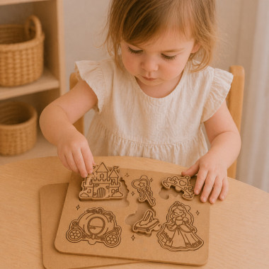 Puzzle educațional în fetru – prințesele 2