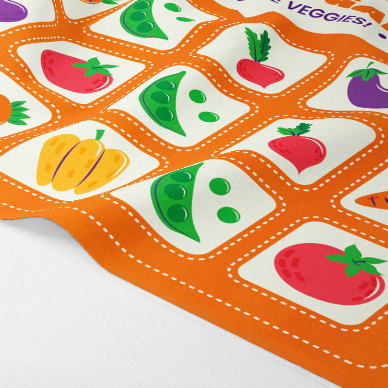 Kit de tarjeta de memoria fieltro fino impreso - Verduras