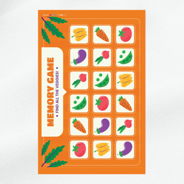 Kit de carte mémoire imprimé feutrine - Fruits