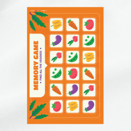 Kit de carte mémoire imprimé feutrine - Fruits