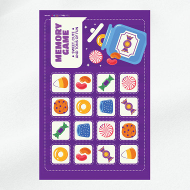 Kit impreso fieltro fino tarjeta de memoria - Los dulces