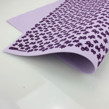 FOAM MODELING "BOW RELIEF PRINT" 40 X 60 CM - LILAC