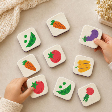 Kit fetru moale card de memorie imprimat - Legume 2