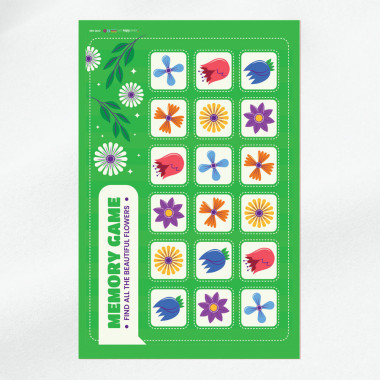 Kit fetru moale card de memorie imprimat - I fiori