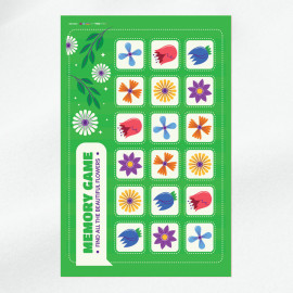 Geprint dun vilt geheugenkaartkit -I fiori