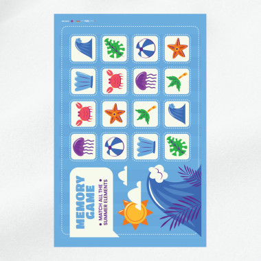 Kit de tarjeta de memoria fieltro fino impreso - Il mare