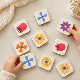 Geprint dun vilt geheugenkaartkit -I fiori