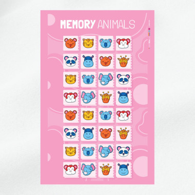 Printed soft craft felt memory card kit - Animals