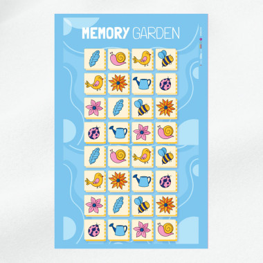 Printed soft craft felt memory card kit -The Garden