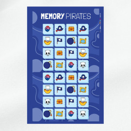 Kit de tarjeta de memoria fieltro fino impreso - Los Piratas