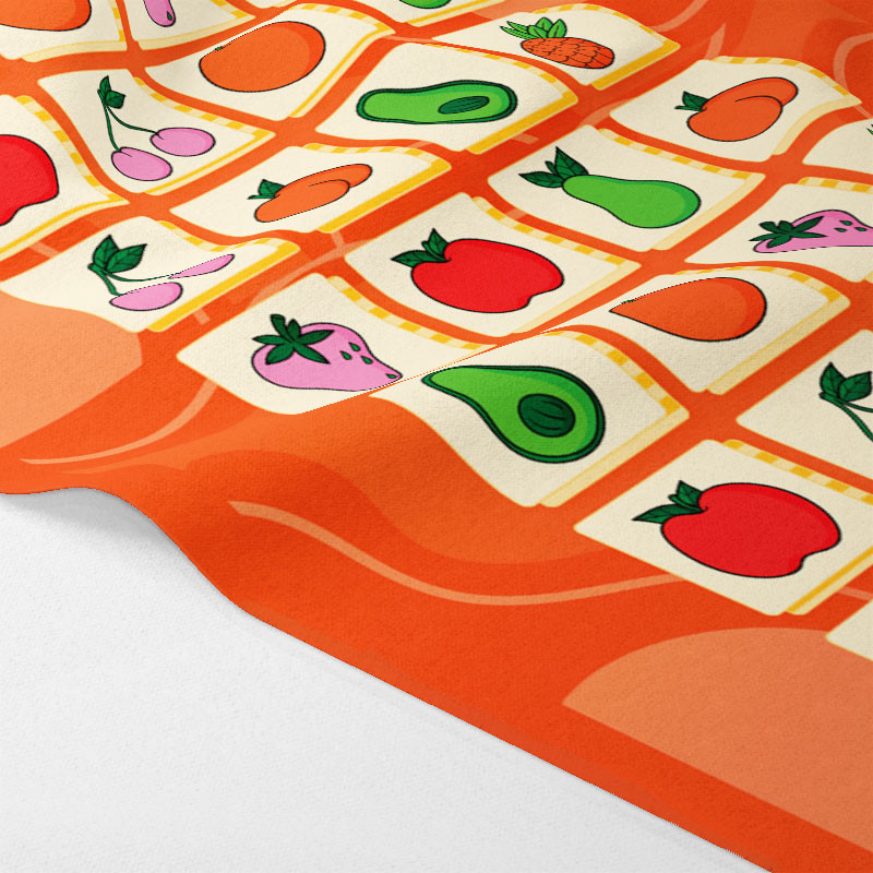Kit de tarjeta de memoria fieltro fino impreso - La frutta