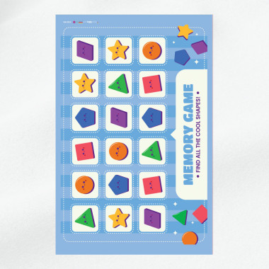 Kit de tarjeta de memoria fieltro fino impreso - Las formas
