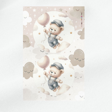 Panneau de naissance en feutrine pour les décorations - ours ballon 2