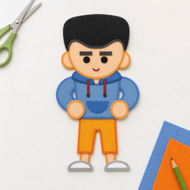 Pannello in pannolenci Taglia e componi- Tema il bambino