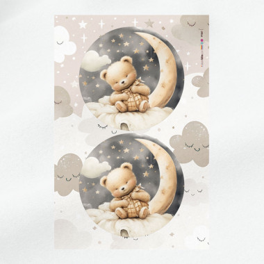 Birth panel in soft craft felt for decorations - moon bear 2