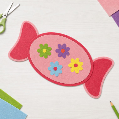 soft craft felt Panel Cut and Compose- Candy Theme