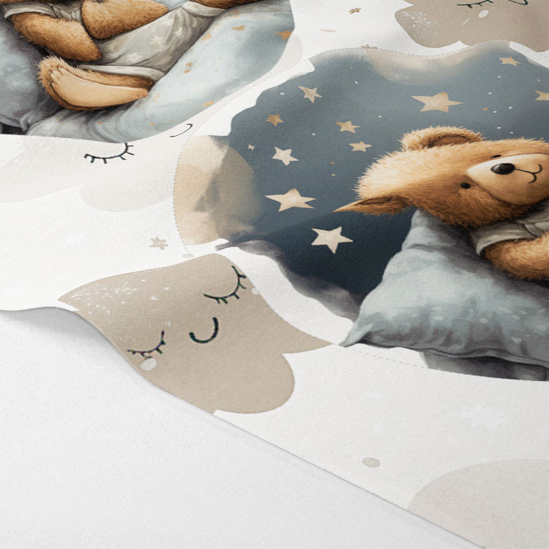 Pannello nascita in pannolenci per decorazioni - orsetto nel letto|IDEEINFELTRO.COM