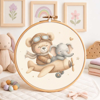 Panneau de naissance en feutrine pour décorations - amis en vol