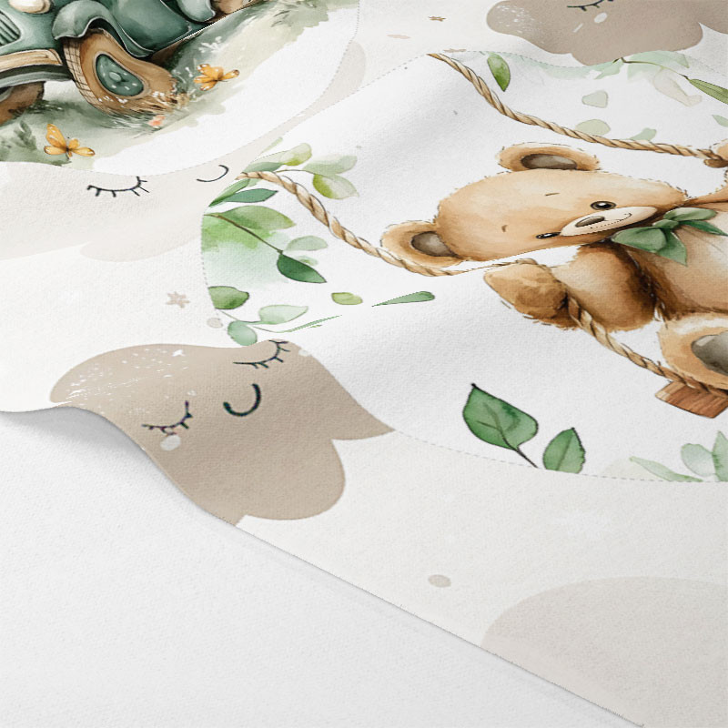 Panneau de naissance en feutrine pour la décoration - ours en peluche dans la voiture