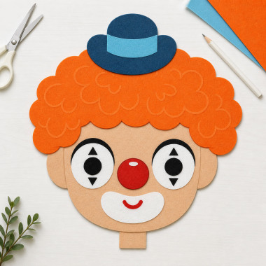 Pannello in pannolenci Taglia e componi- Tema il clown