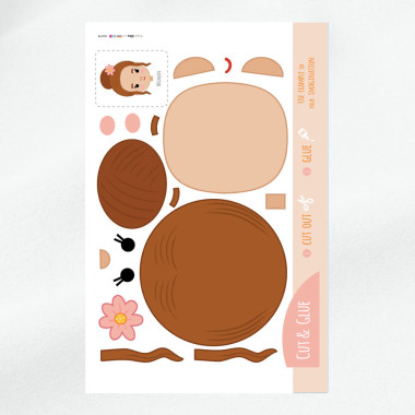 soft craft felt panel Size and compose- Theme the woman 2