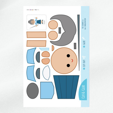 soft craft felt Cut and Compose Panel - Theme the teacher 2