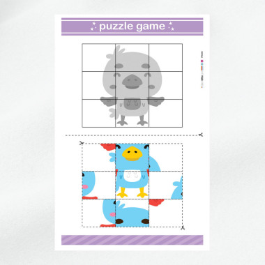 A imprimat fetru moale kit puzzle pentru decupat - Pasăre 2