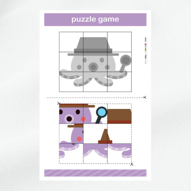 Kit puzzle in pannolenci stampato da ritagliare -  Camaleonte|IDEEINFELTRO.COM 2