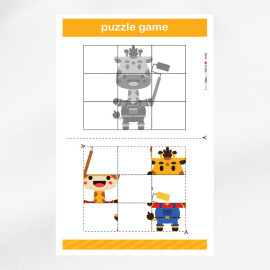 Imprimé feutrine kit de puzzle à découper - Girafe