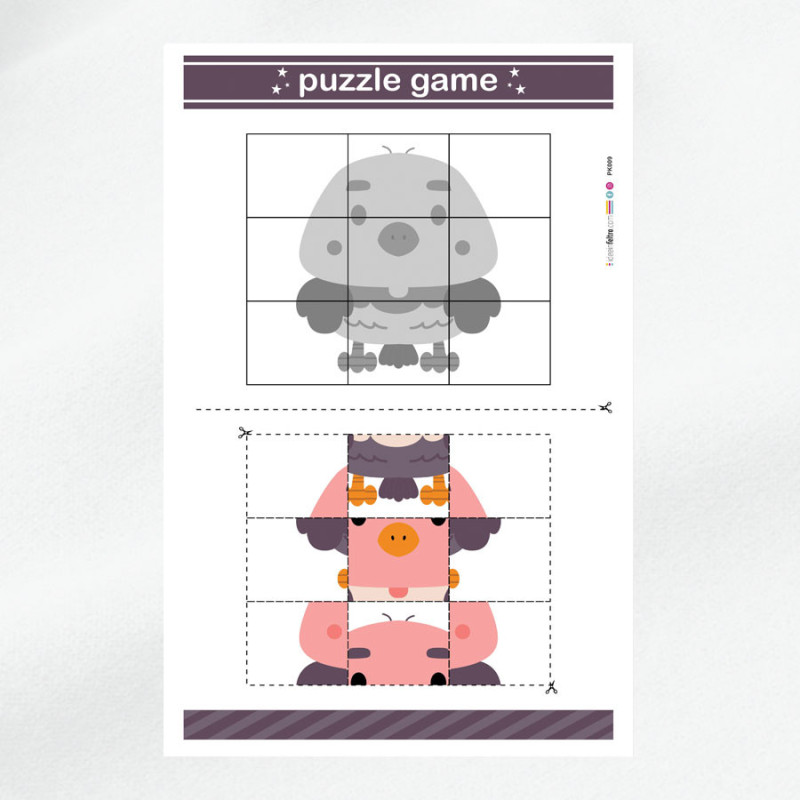 Kit de puzzle imprimé feutrine à découper - Uccellino2
