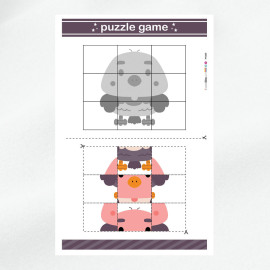 Kit de puzzle imprimé feutrine à découper - Uccellino2