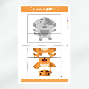 Am printat fetru moale kit de puzzle pentru decupaj - Cățeluș mic 2